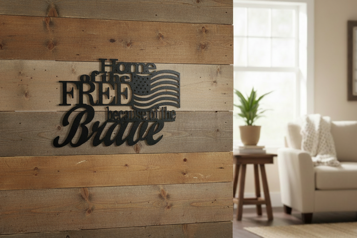 Home of the Free - Steel Sign